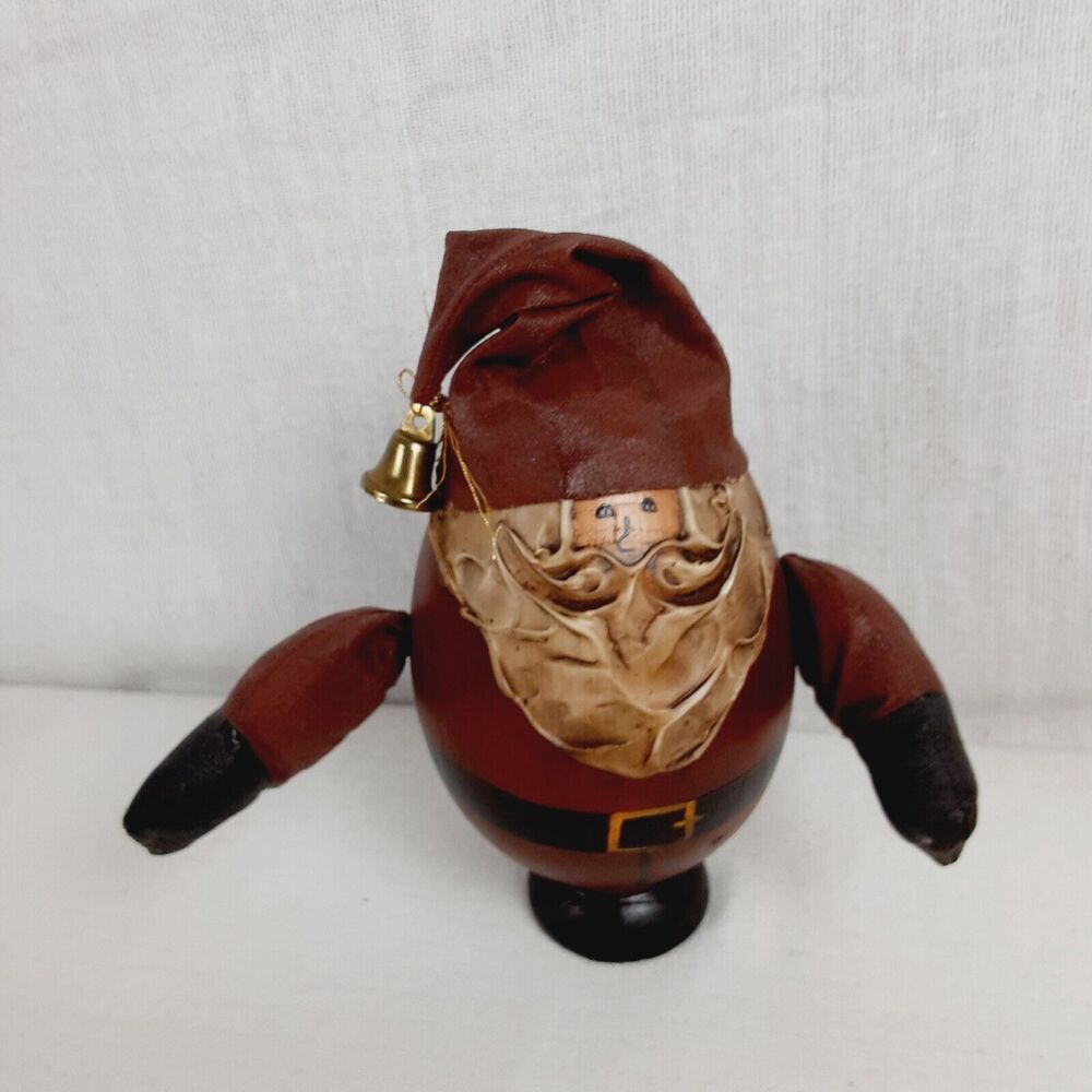 Primitive Santa St Nicholas 6 1/2" Lightweight Wooden Santa Clause